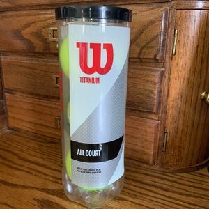 Wilson Titanium Tennis Balls All Court & 2 Extra Balls. NWOT